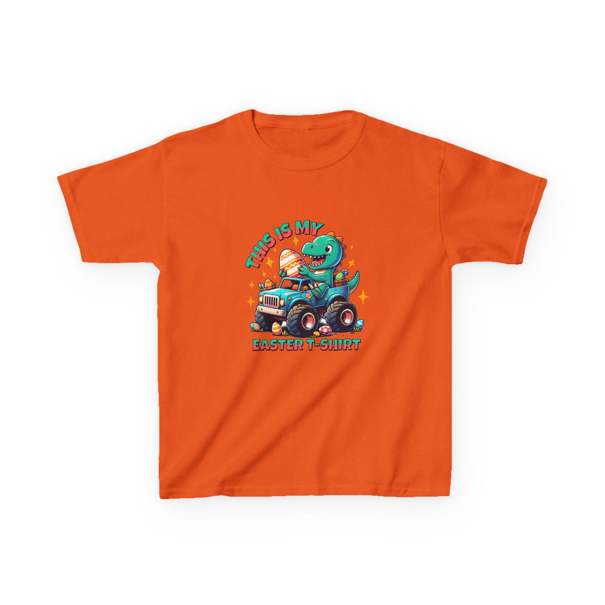 Kids Easter T-Shirt - "This Is My Easter T-Shirt" with Fun Dinosaur Graphic