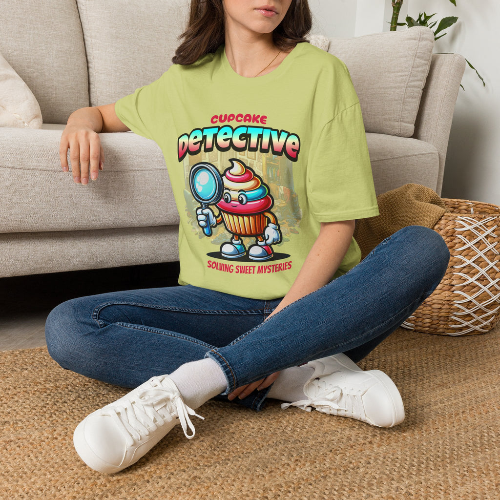 Cupcake Detective T-Shirt — 'Solving Sweet Mysteries' Cute Bakery Lover Tee