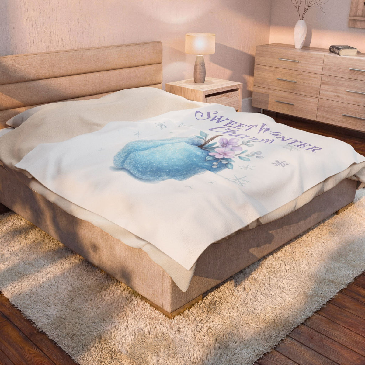 Sweet Winter Charm Velveteen Plush Blanket