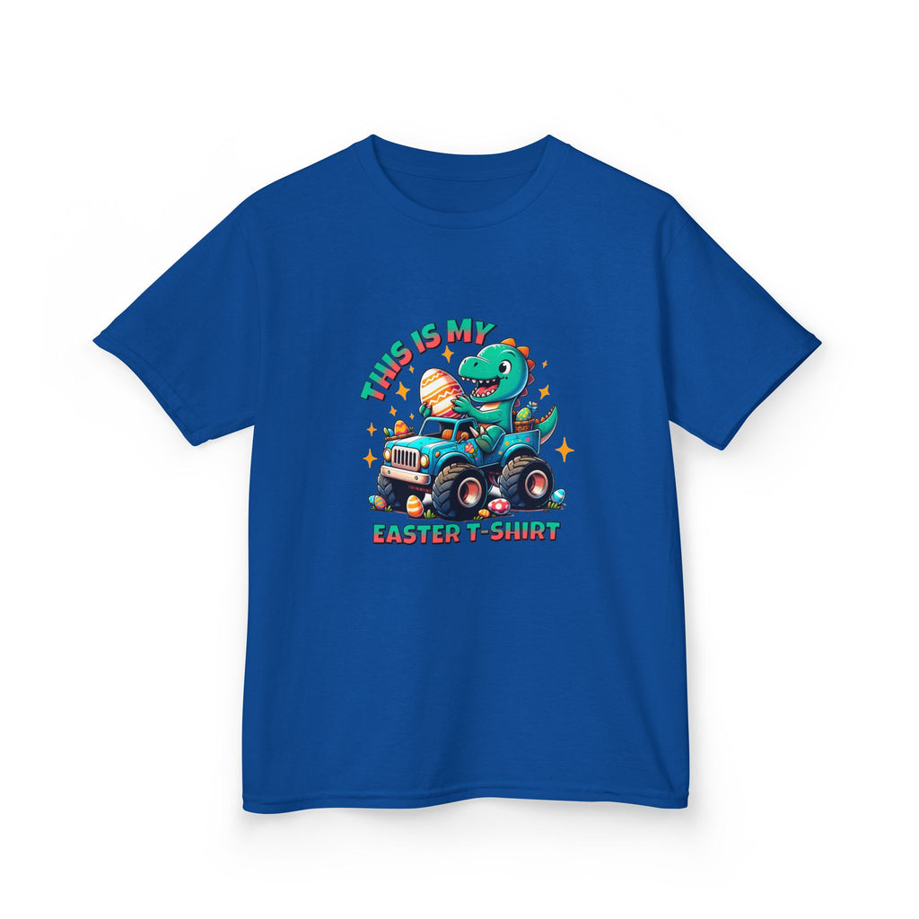 Kids Easter T-Shirt - "This Is My Easter T-Shirt" with Fun Dinosaur Graphic