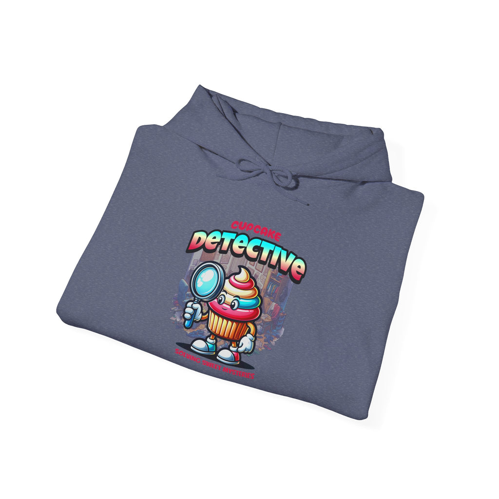 Detective Cupcake Hoodie — Cute Detective Dessert Graphic Sweatshirt