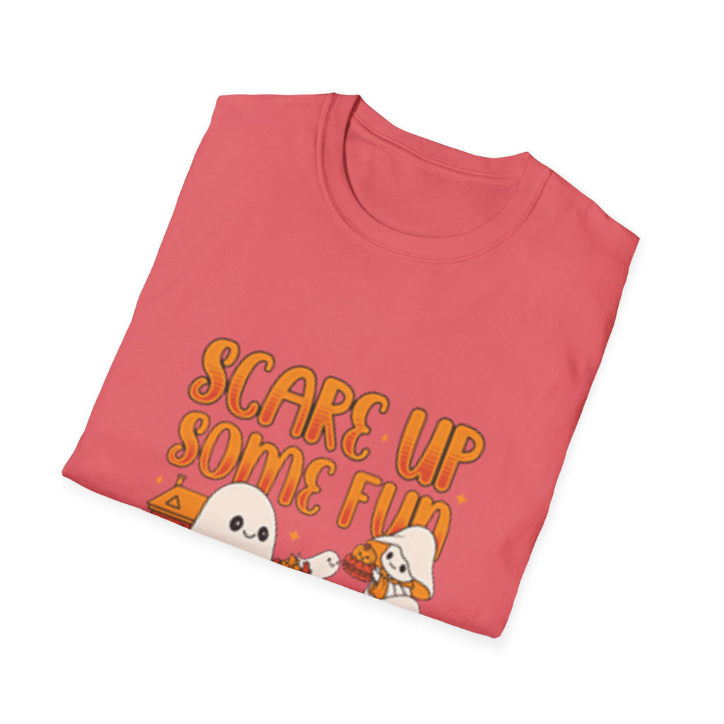 Happy Halloween Ghosts Unisex T-Shirt, Scare Up Some Fun Tee, Spooky T-Shirt, Cute Halloween Shirt, Fall Outfit, Trick or Treat Top