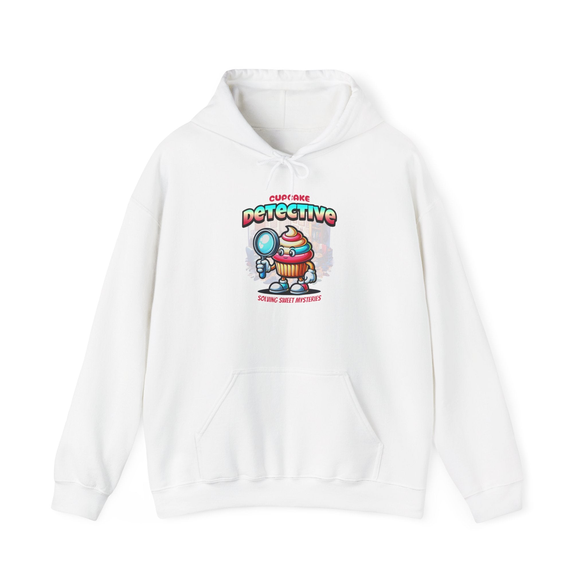 Detective Cupcake Hoodie — Cute Detective Dessert Graphic Sweatshirt