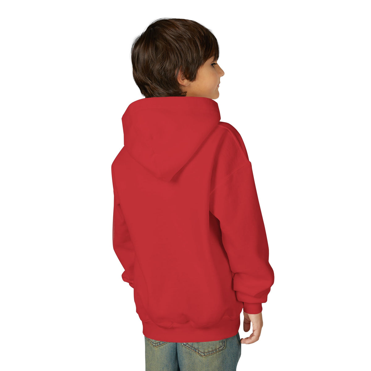Youth Hoodie — "Overthinking Solves Nothing" Retro Bubble Letter Pullover