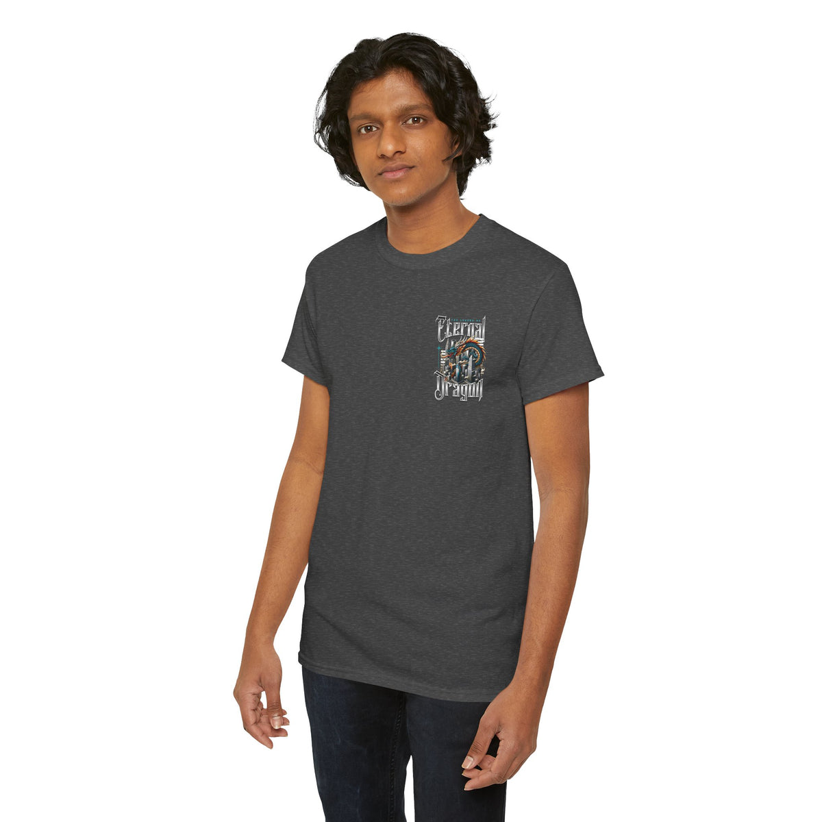 Fierce Dragon Graphic Tee, Unisex Cotton T-Shirt, Casual Streetwear, Fantasy Theme, Gift for Dragon Lovers