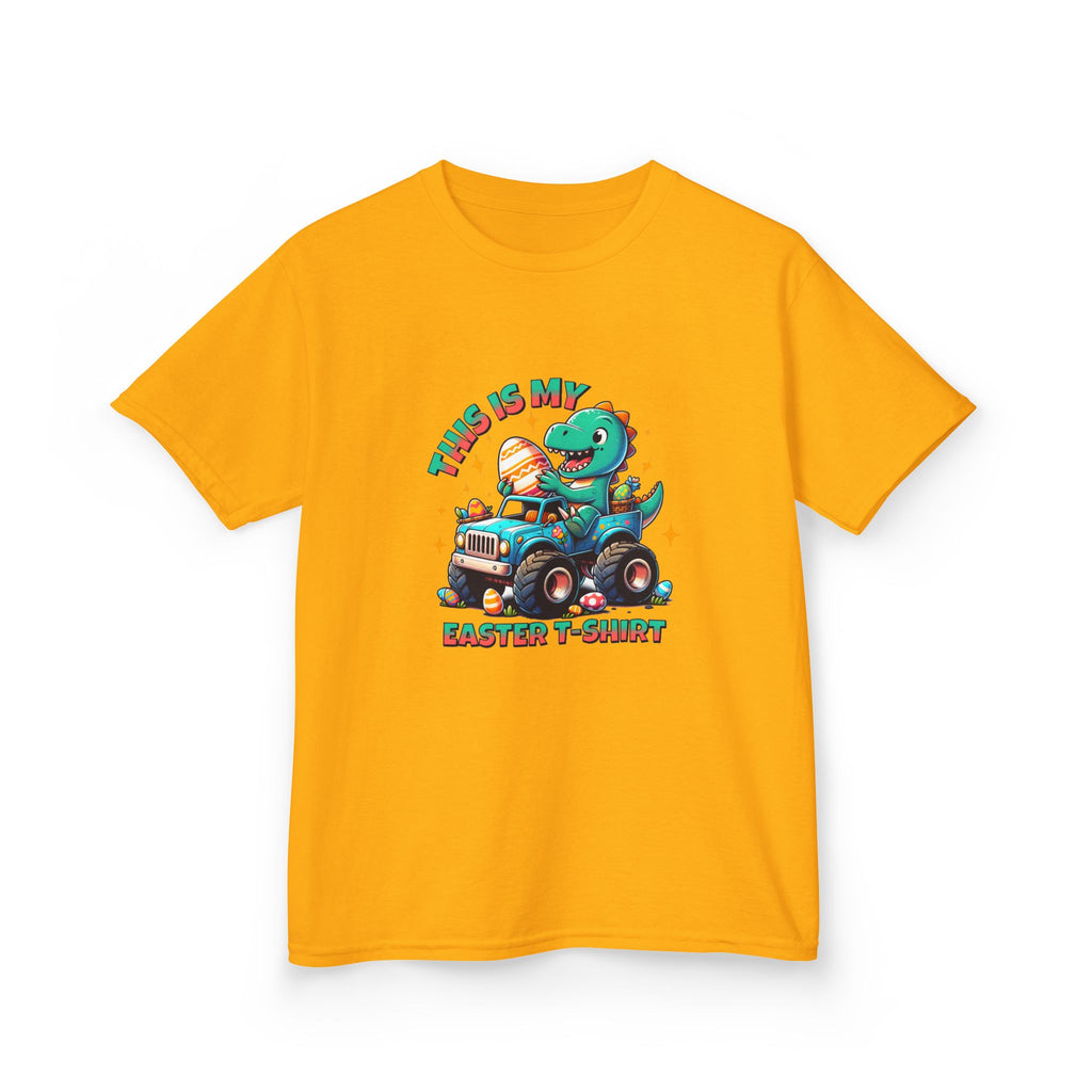 Kids Easter T-Shirt - "This Is My Easter T-Shirt" with Fun Dinosaur Graphic