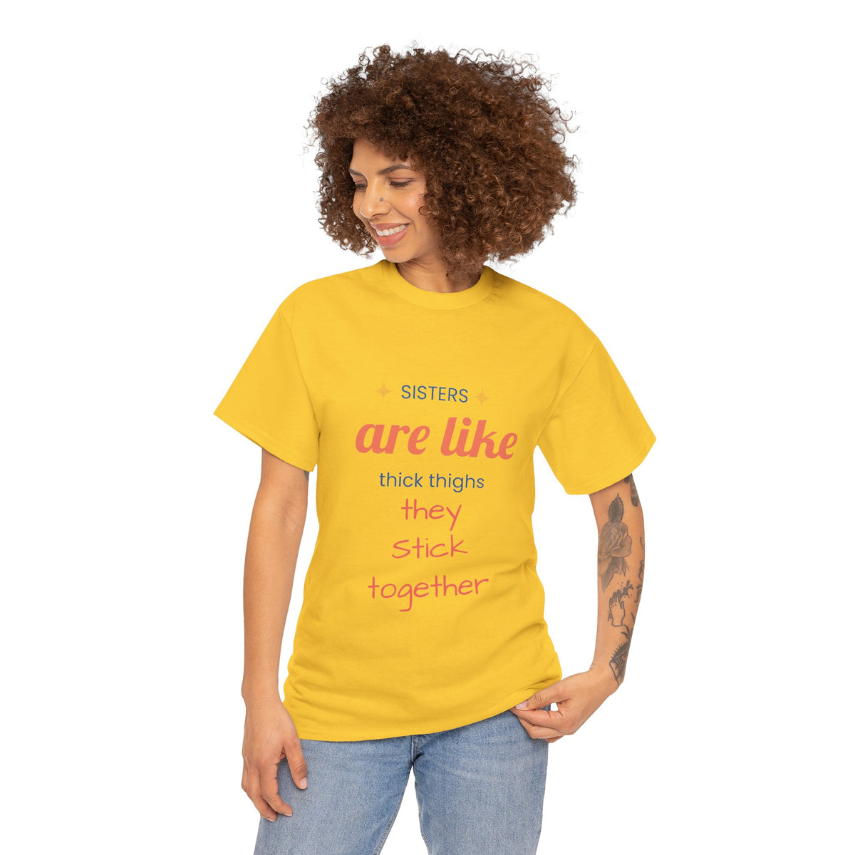 Sisterhood Heavy Cotton Tee - Perfect for Family, Friendship, Birthdays, Sibling Days, or Just Because!