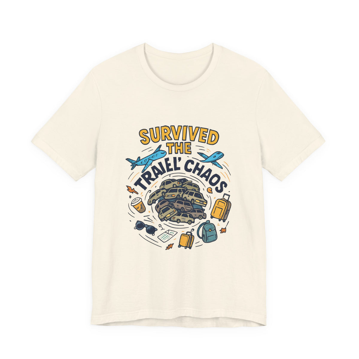 Survived the Travel Chaos T-Shirt — Funny Vacation & Travel Lover Tee