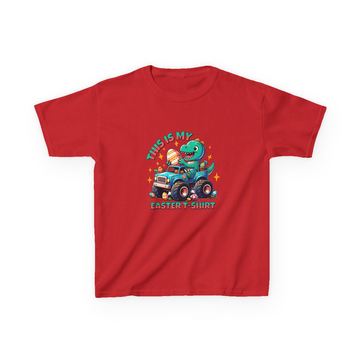 Kids Easter T-Shirt - "This Is My Easter T-Shirt" with Fun Dinosaur Graphic