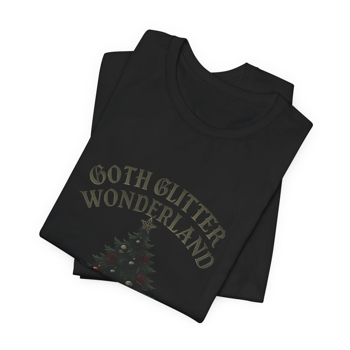 Goth Glitter Wonderland Tee – Gothic Christmas Tree Holiday T-Shirt