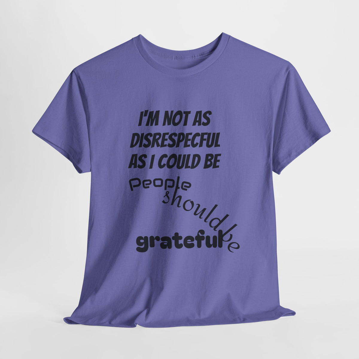 Gratitude Humor Tee, Funny Graphic Shirt, Gift for Friends, Casual Wear, Unisex Tee, Birthday Gift, Quirky T-Shirt