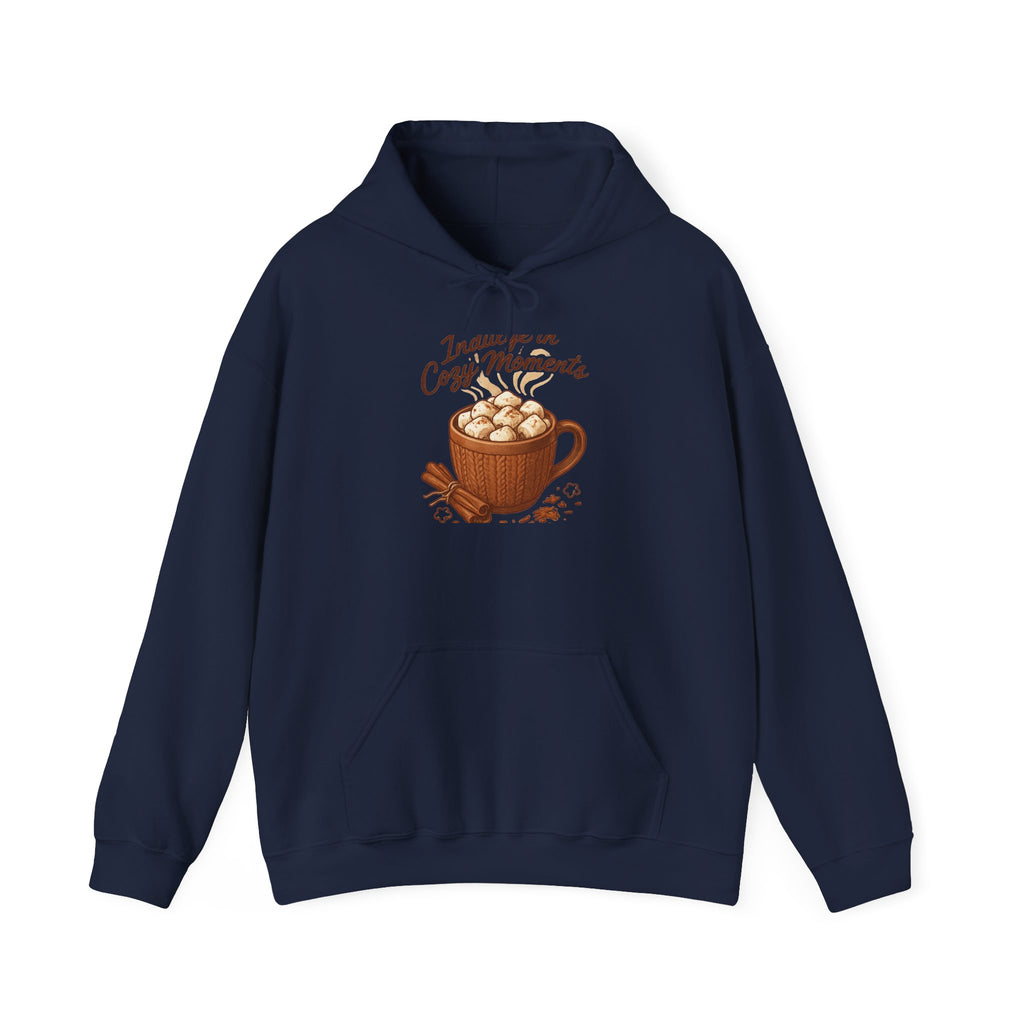 Cozy Moments Hot Cocoa Hoodie — "Indulge in Cozy Moments" Winter Sweatshirt