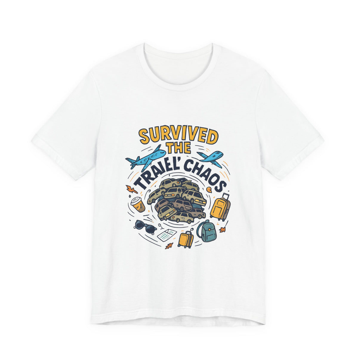 Survived the Travel Chaos T-Shirt — Funny Vacation & Travel Lover Tee