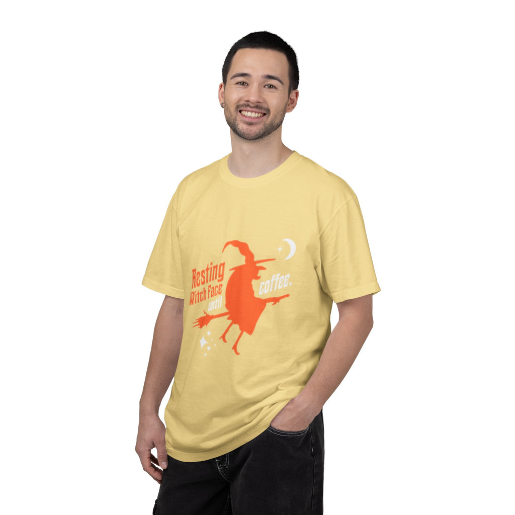 Resting Witch Face Coffee T-Shirt for Coffee Lovers, Halloween Gift, Funny Witch Shirt, Unisex Casual Wear, Spooky Apparel