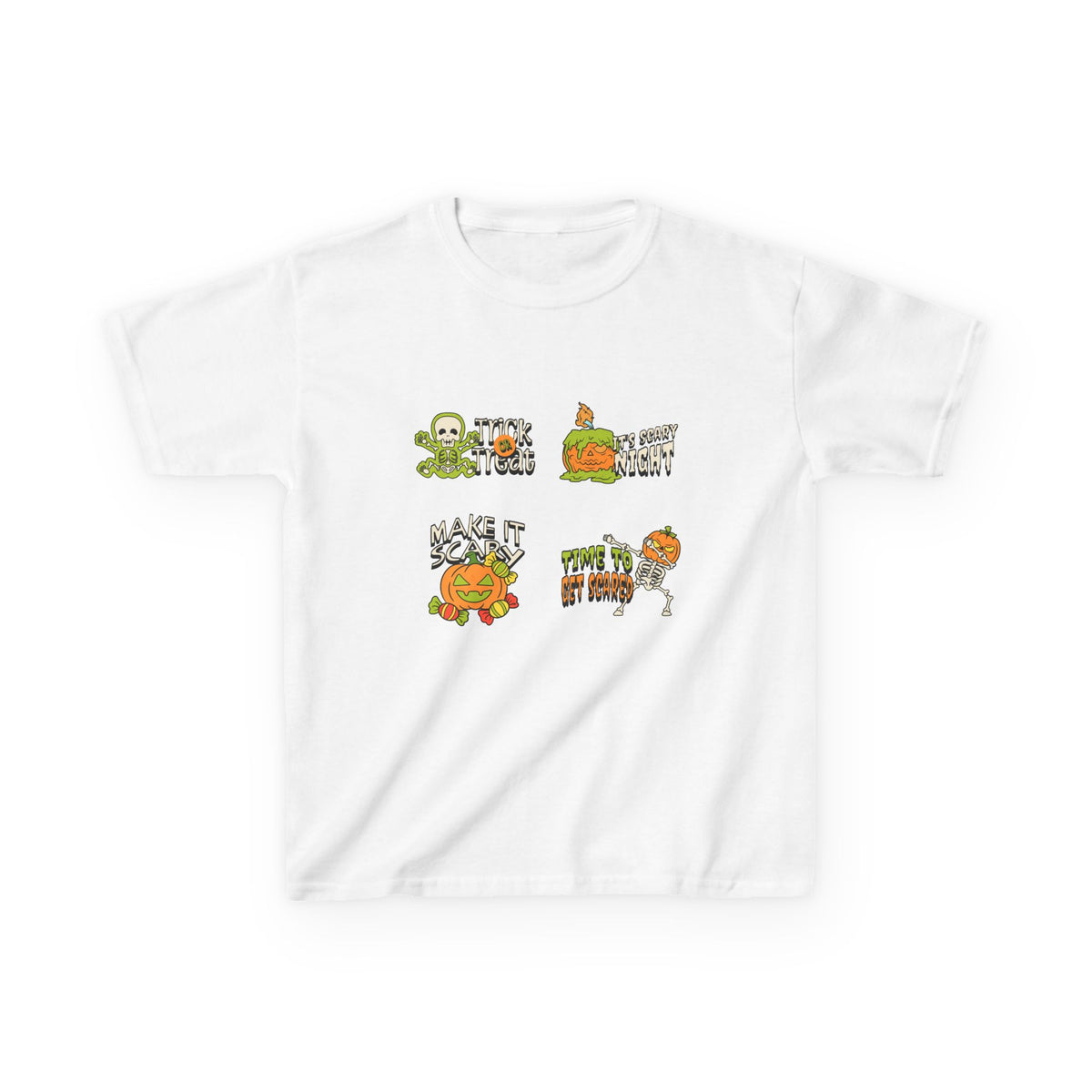 Kids Halloween Themed Tee, Fun Graphic Tee for Kids, Scary and Cute Halloween Shirt, Halloween Party Tee, Trick or Treat Shirt