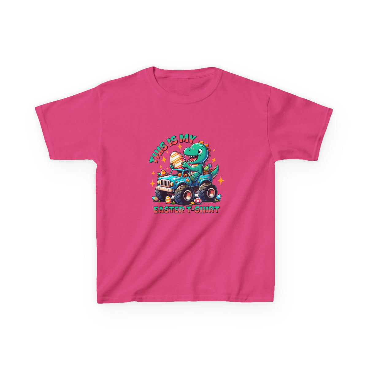Kids Easter T-Shirt - "This Is My Easter T-Shirt" with Fun Dinosaur Graphic