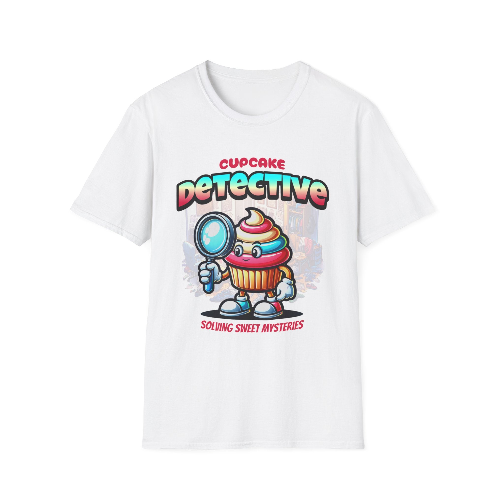 Cupcake Detective T-Shirt — 'Solving Sweet Mysteries' Cute Bakery Lover Tee