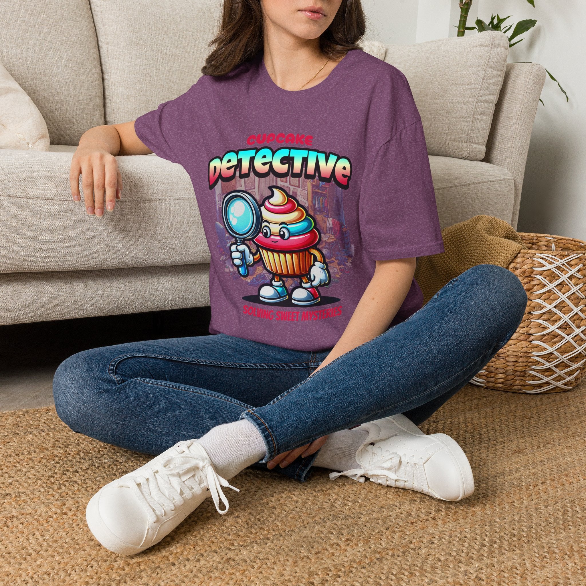 Cupcake Detective T-Shirt — 'Solving Sweet Mysteries' Cute Bakery Lover Tee
