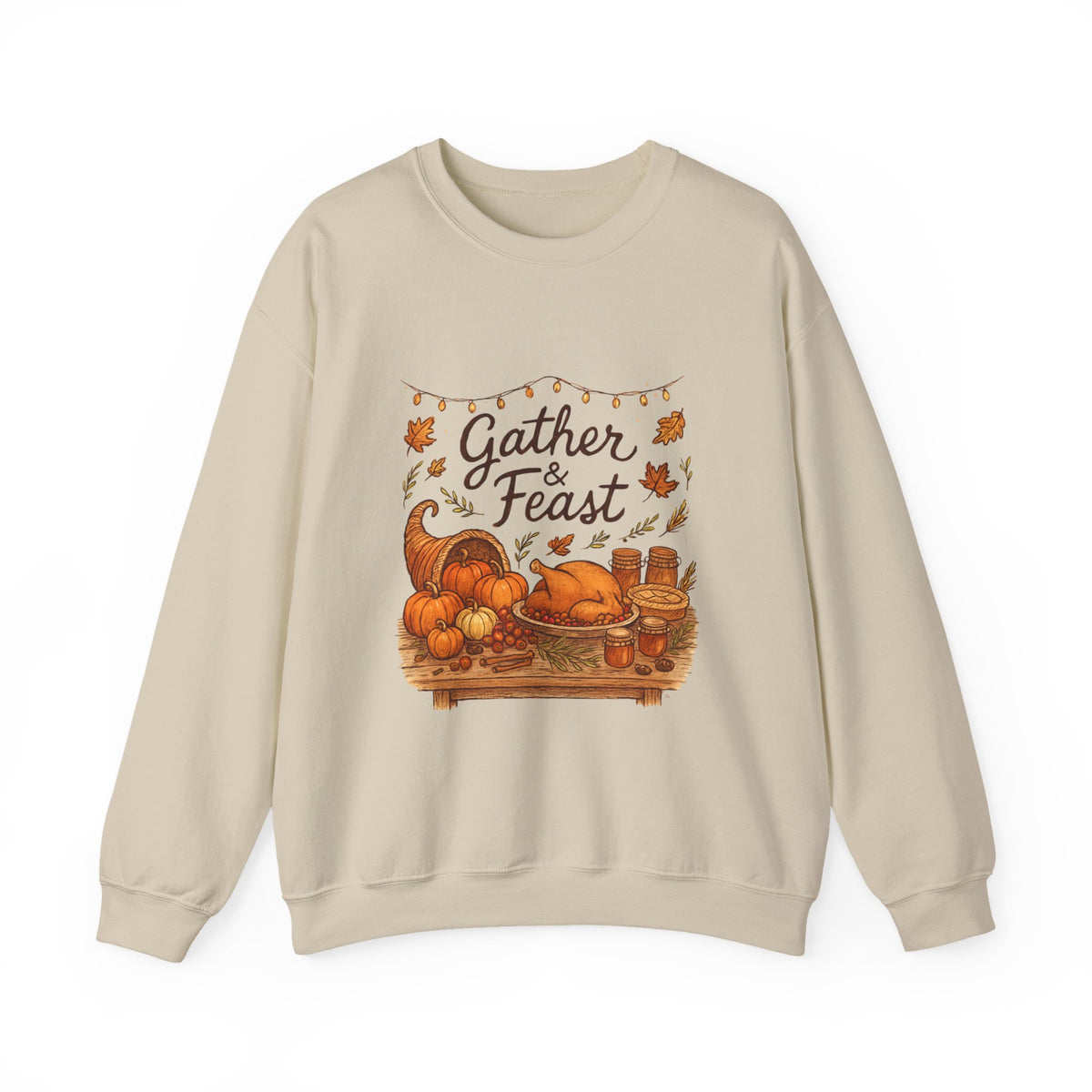 Gather & Feast Thanksgiving Fall Crewneck Sweatshirt