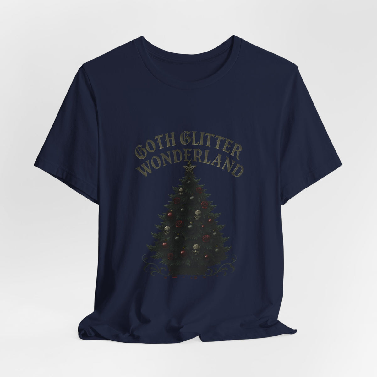 Goth Glitter Wonderland Tee – Gothic Christmas Tree Holiday T-Shirt