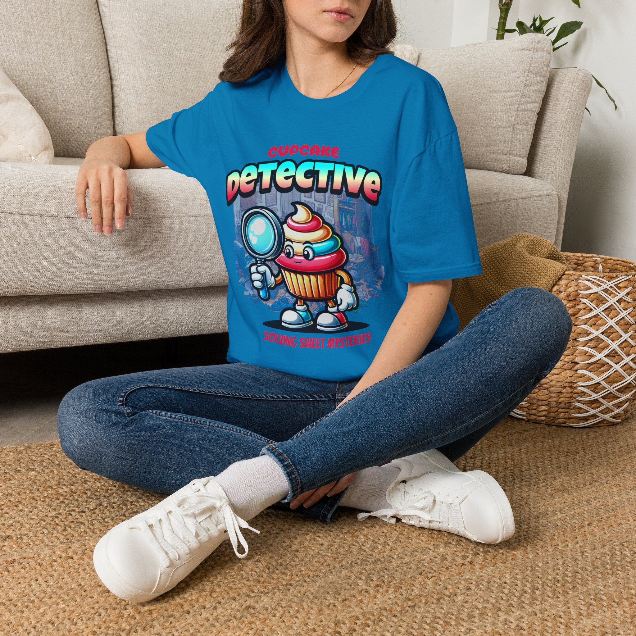 Cupcake Detective T-Shirt — 'Solving Sweet Mysteries' Cute Bakery Lover Tee