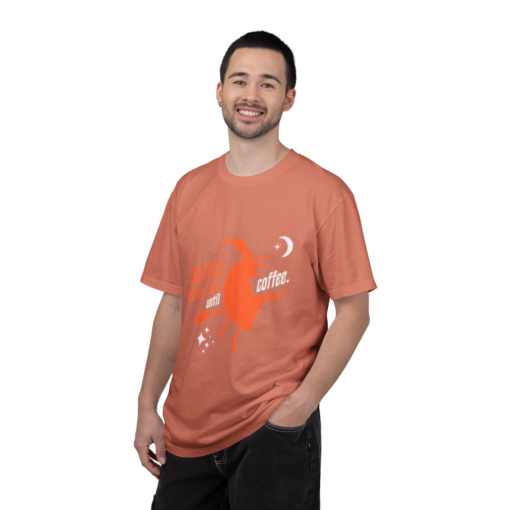 Resting Witch Face Coffee T-Shirt for Coffee Lovers, Halloween Gift, Funny Witch Shirt, Unisex Casual Wear, Spooky Apparel
