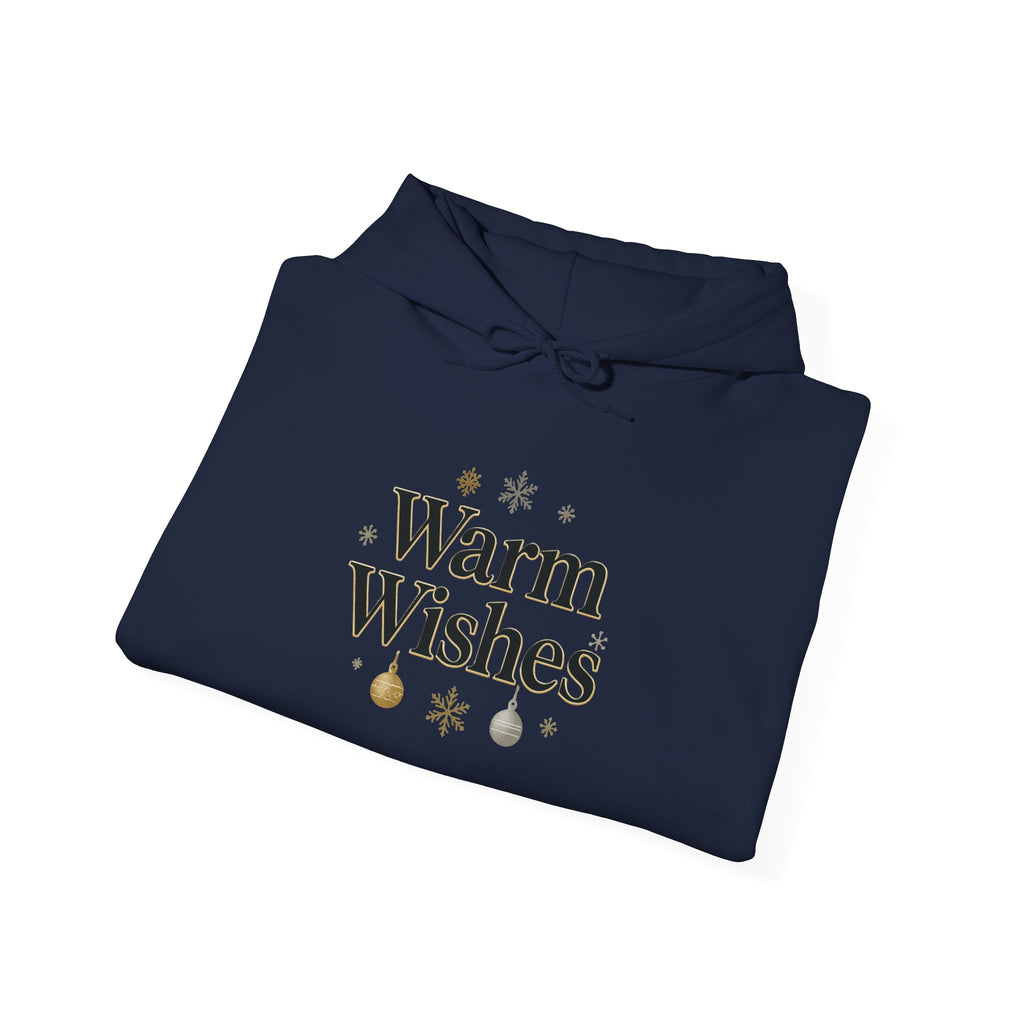 Warm Wishes Hoodie — Cozy Holiday Holiday Season Pullover with Festive Ornaments