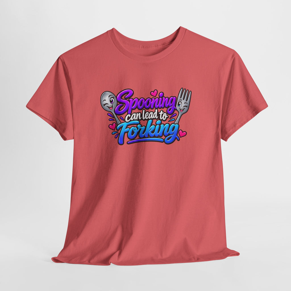 Spooning Can Lead to Forking T-Shirt – Funny Couple Kitchen Tee