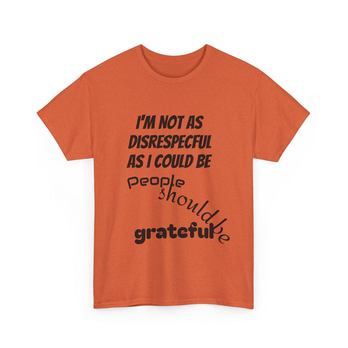 Gratitude Humor Tee, Funny Graphic Shirt, Gift for Friends, Casual Wear, Unisex Tee, Birthday Gift, Quirky T-Shirt