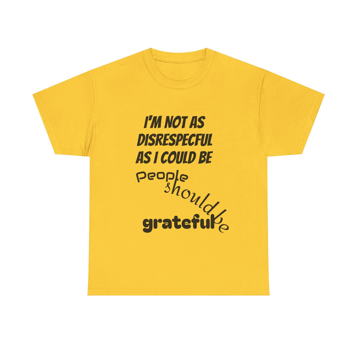 Gratitude Humor Tee, Funny Graphic Shirt, Gift for Friends, Casual Wear, Unisex Tee, Birthday Gift, Quirky T-Shirt