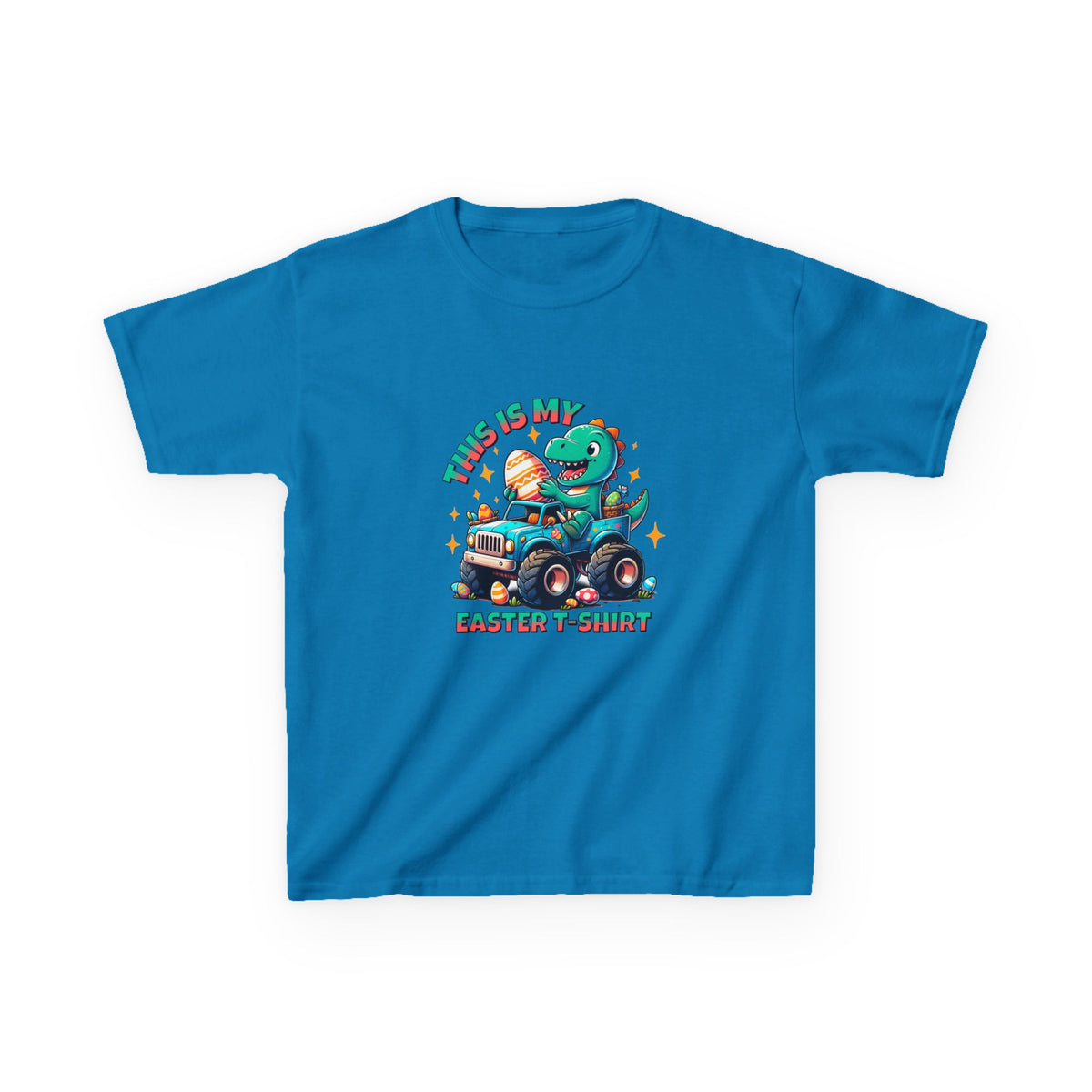 Kids Easter T-Shirt - "This Is My Easter T-Shirt" with Fun Dinosaur Graphic