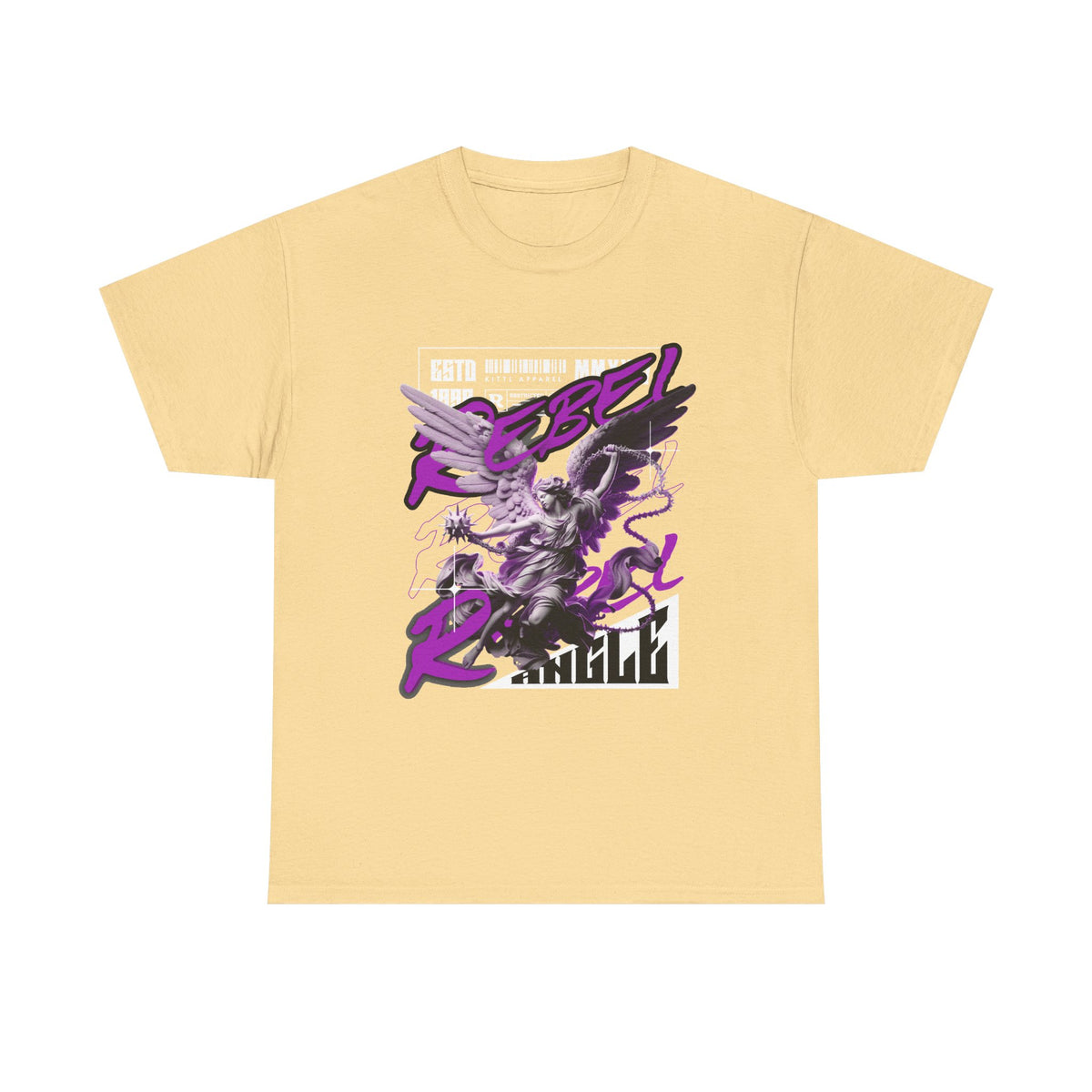 Rebel Spirit Graphic Tee: Unisex Heavy Cotton T-Shirt, Trendy Casual Wear, Gift for Rebels, Music Festival Outfit, Streetwear Style