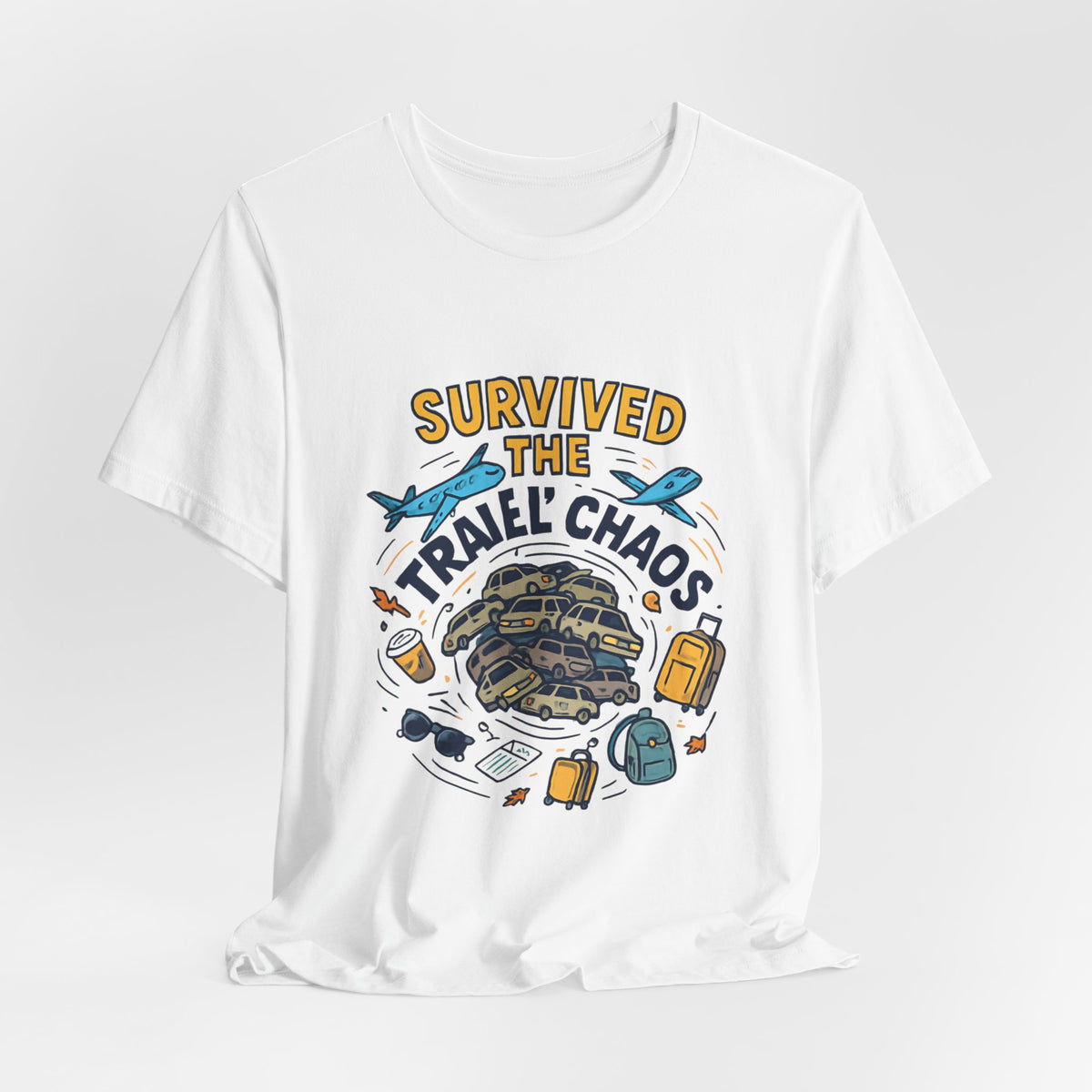 Survived the Travel Chaos T-Shirt — Funny Vacation & Travel Lover Tee