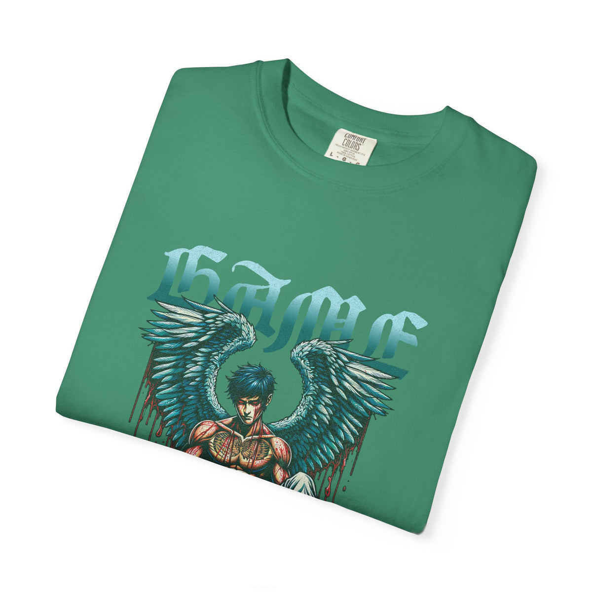 Fallen Angel Graphic T-Shirt — 'Higher Under' Gothic Vintage Band Tee