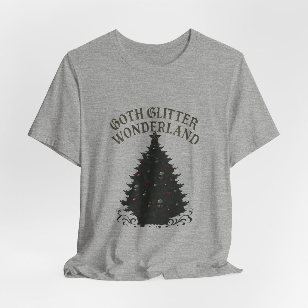 Goth Glitter Wonderland Tee – Gothic Christmas Tree Holiday T-Shirt