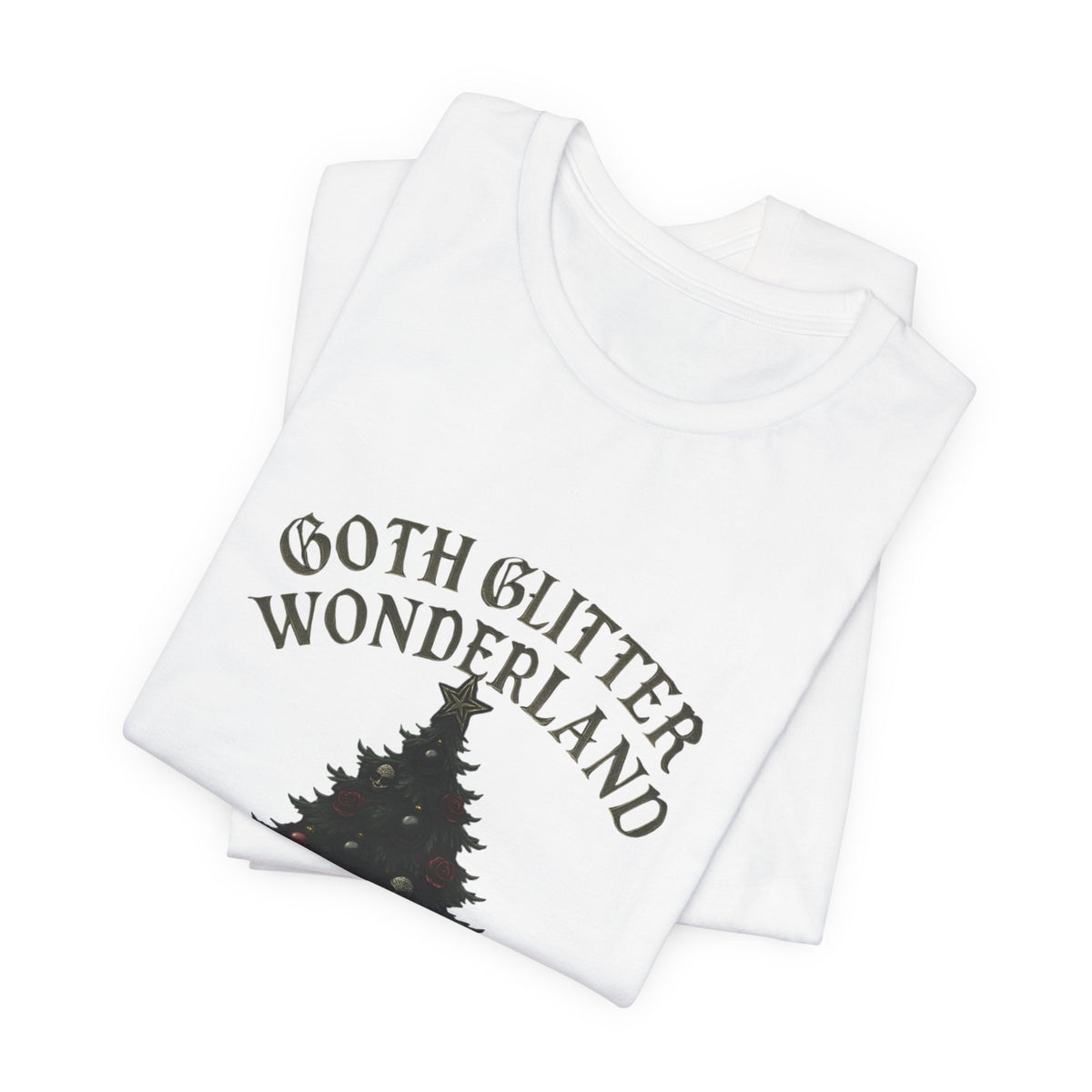 Goth Glitter Wonderland Tee – Gothic Christmas Tree Holiday T-Shirt