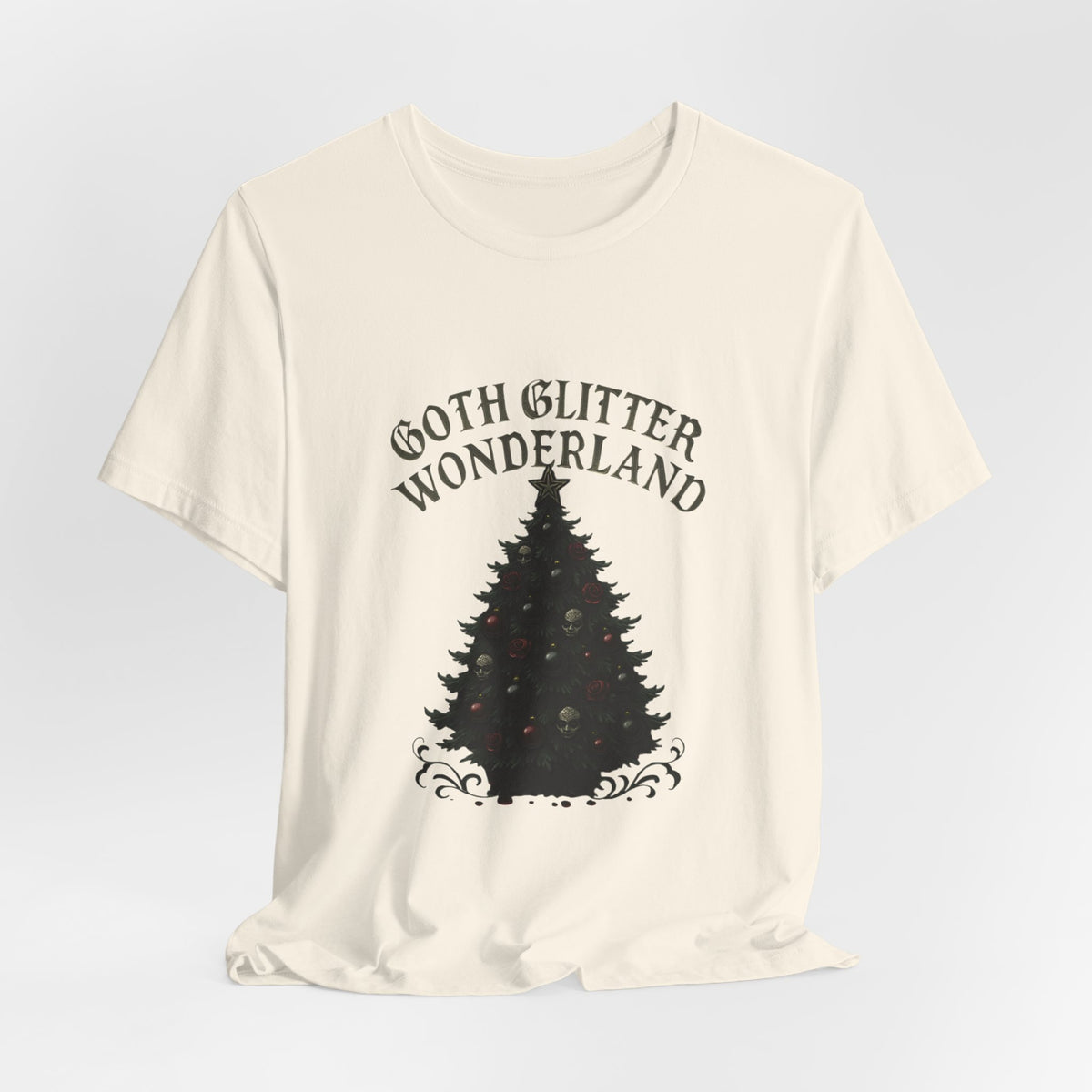 Goth Glitter Wonderland Tee – Gothic Christmas Tree Holiday T-Shirt