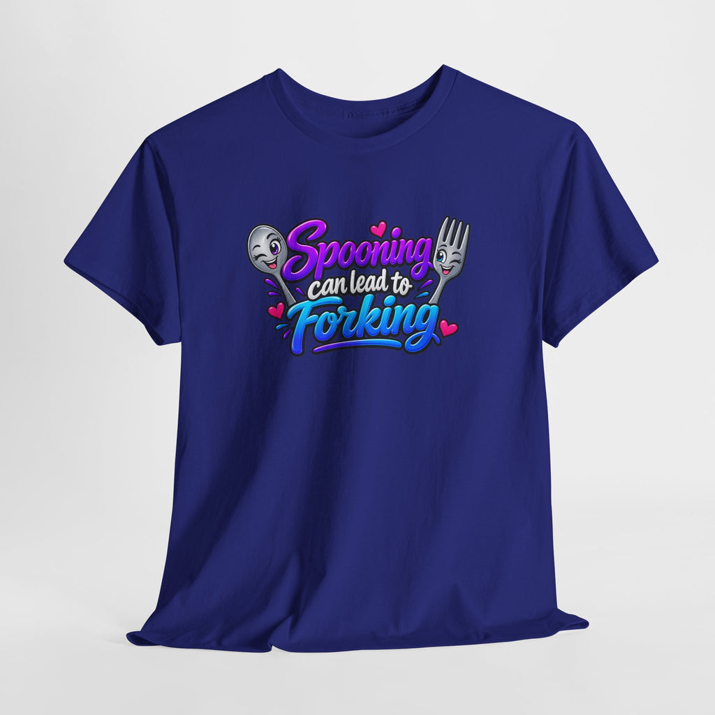 Spooning Can Lead to Forking T-Shirt – Funny Couple Kitchen Tee