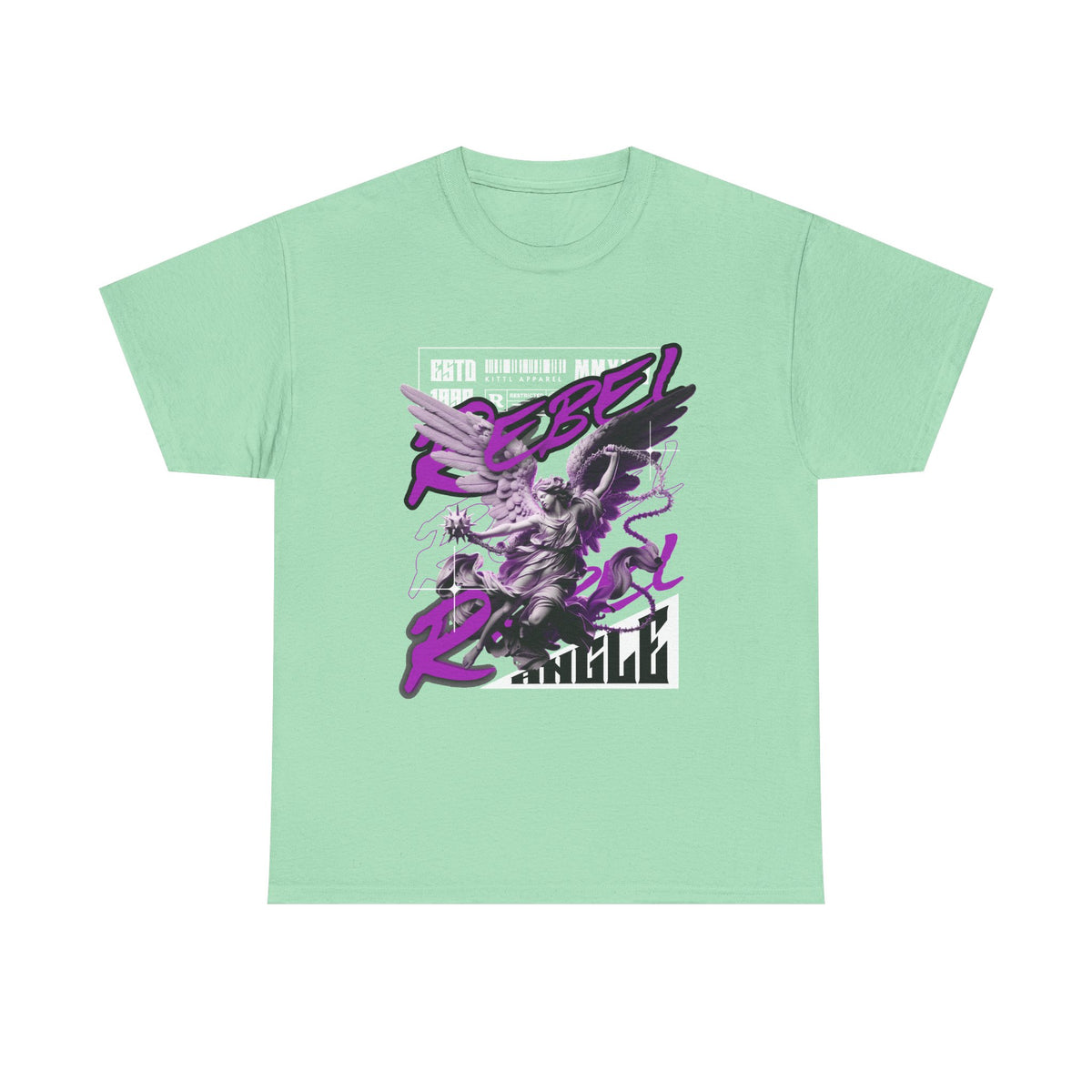 Rebel Spirit Graphic Tee: Unisex Heavy Cotton T-Shirt, Trendy Casual Wear, Gift for Rebels, Music Festival Outfit, Streetwear Style