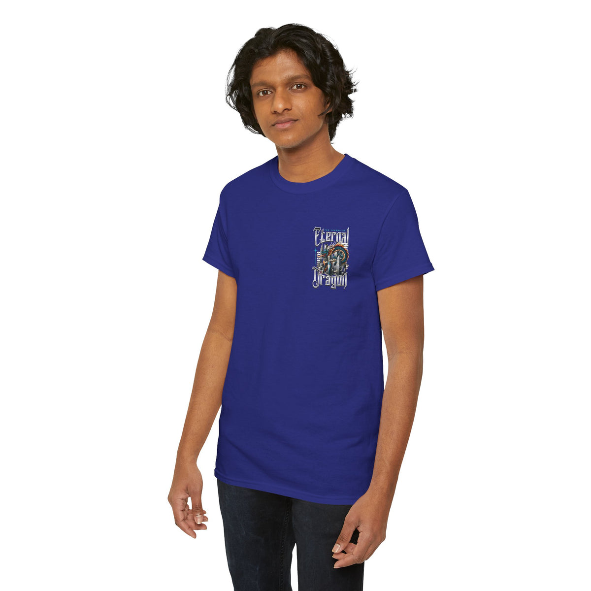 Fierce Dragon Graphic Tee, Unisex Cotton T-Shirt, Casual Streetwear, Fantasy Theme, Gift for Dragon Lovers