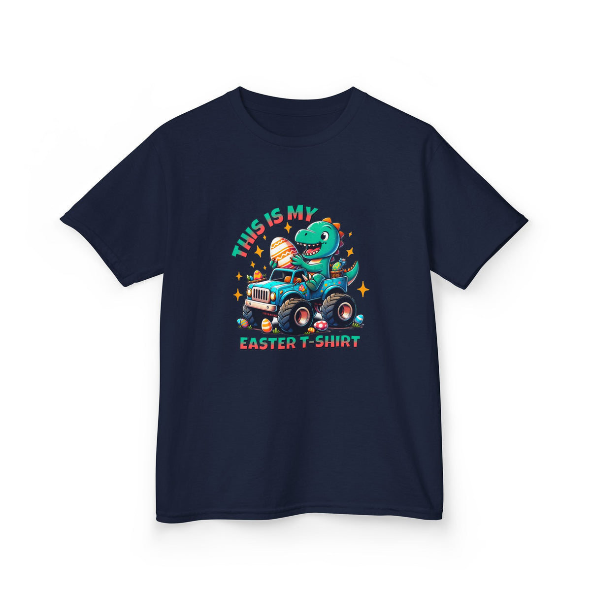 Kids Easter T-Shirt - "This Is My Easter T-Shirt" with Fun Dinosaur Graphic