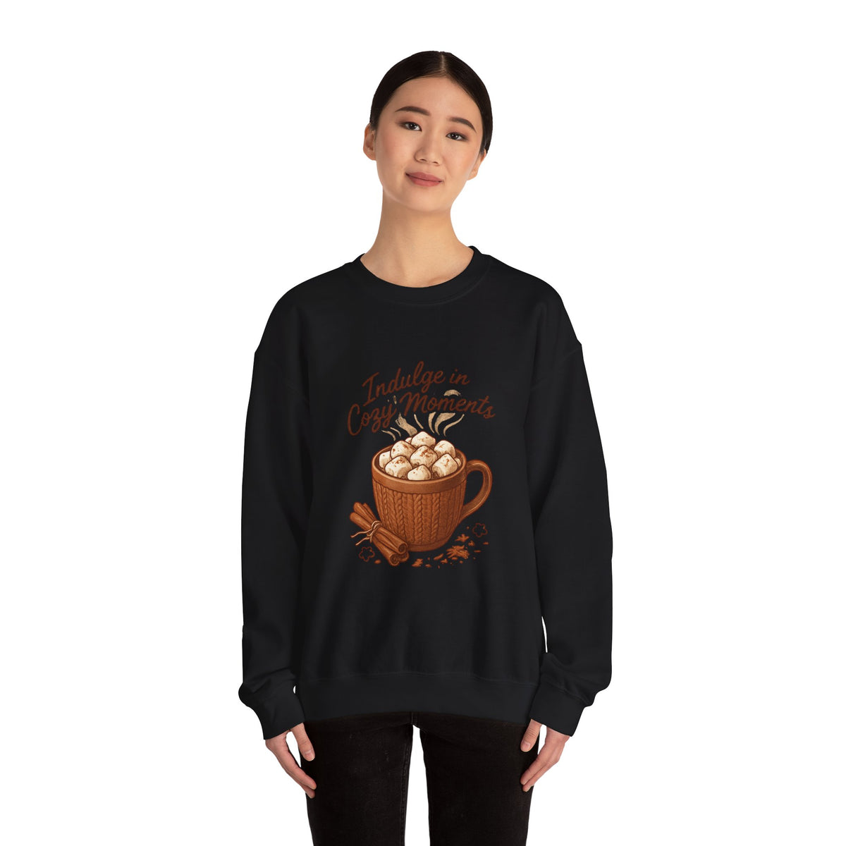 Cozy Moments Sweatshirt — Hot Cocoa Mug Crewneck