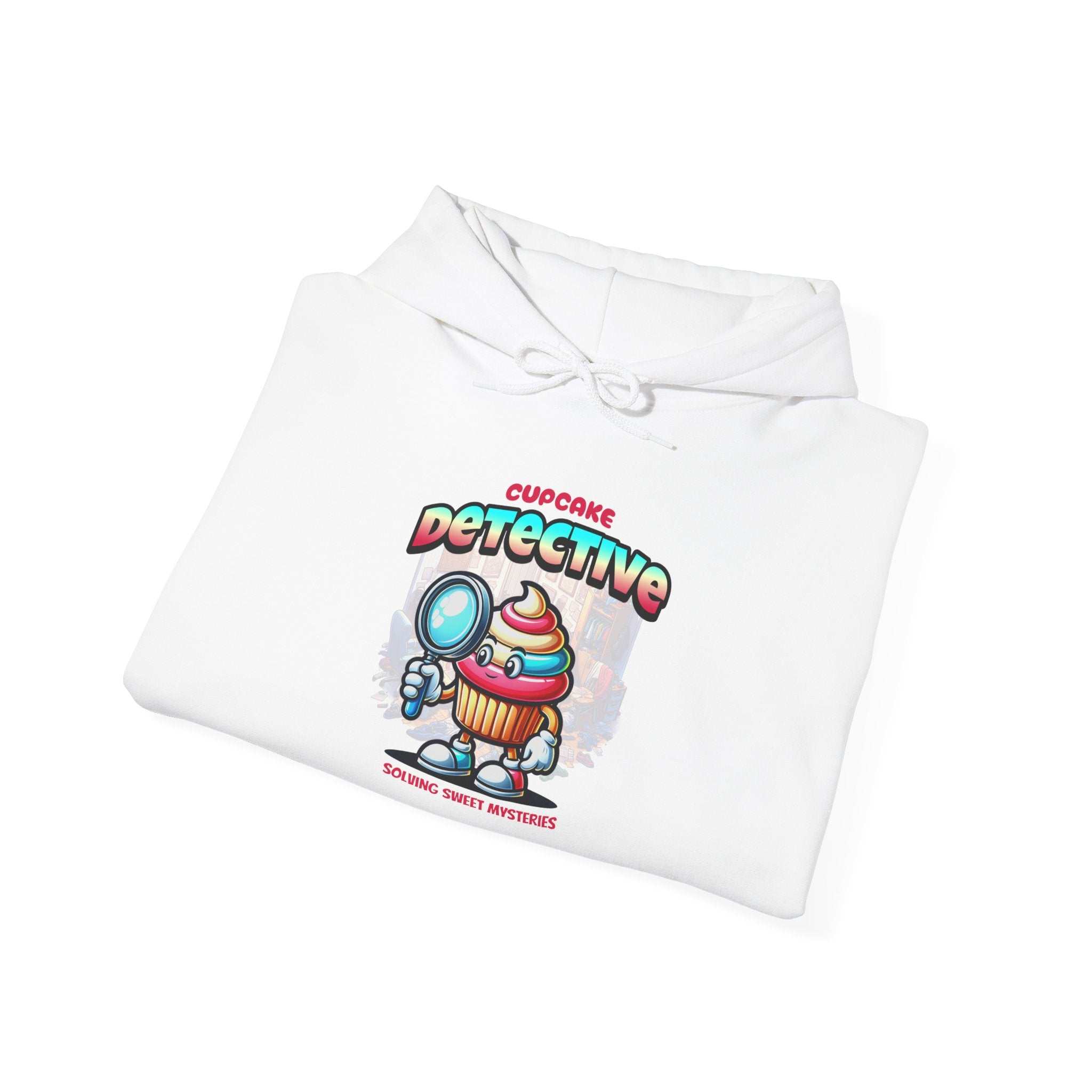 Detective Cupcake Hoodie — Cute Detective Dessert Graphic Sweatshirt