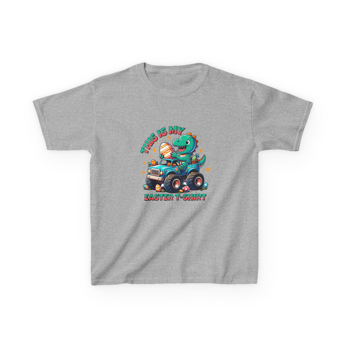 Kids Easter T-Shirt - "This Is My Easter T-Shirt" with Fun Dinosaur Graphic