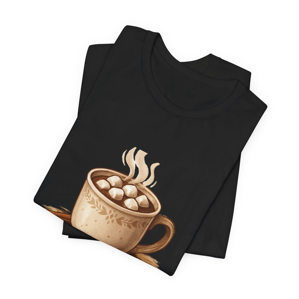 Coffee Tee — "Enjoy the Sweet Moments" Hot Cocoa Graphic Shirt