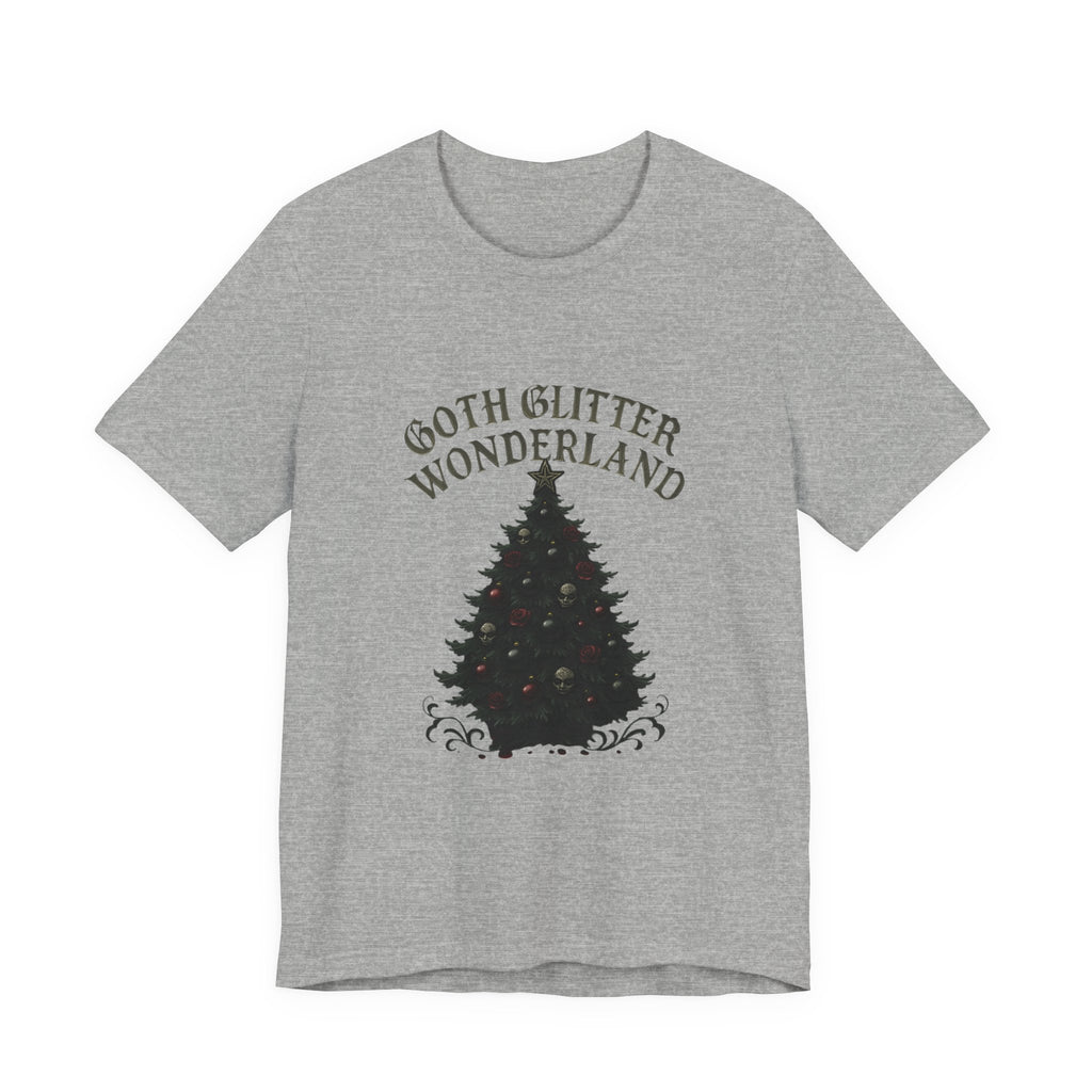 Goth Glitter Wonderland Tee – Gothic Christmas Tree Holiday T-Shirt