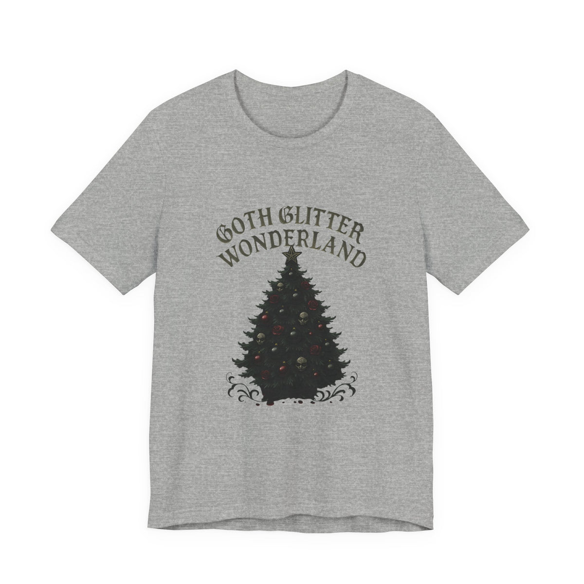 Goth Glitter Wonderland Tee – Gothic Christmas Tree Holiday T-Shirt