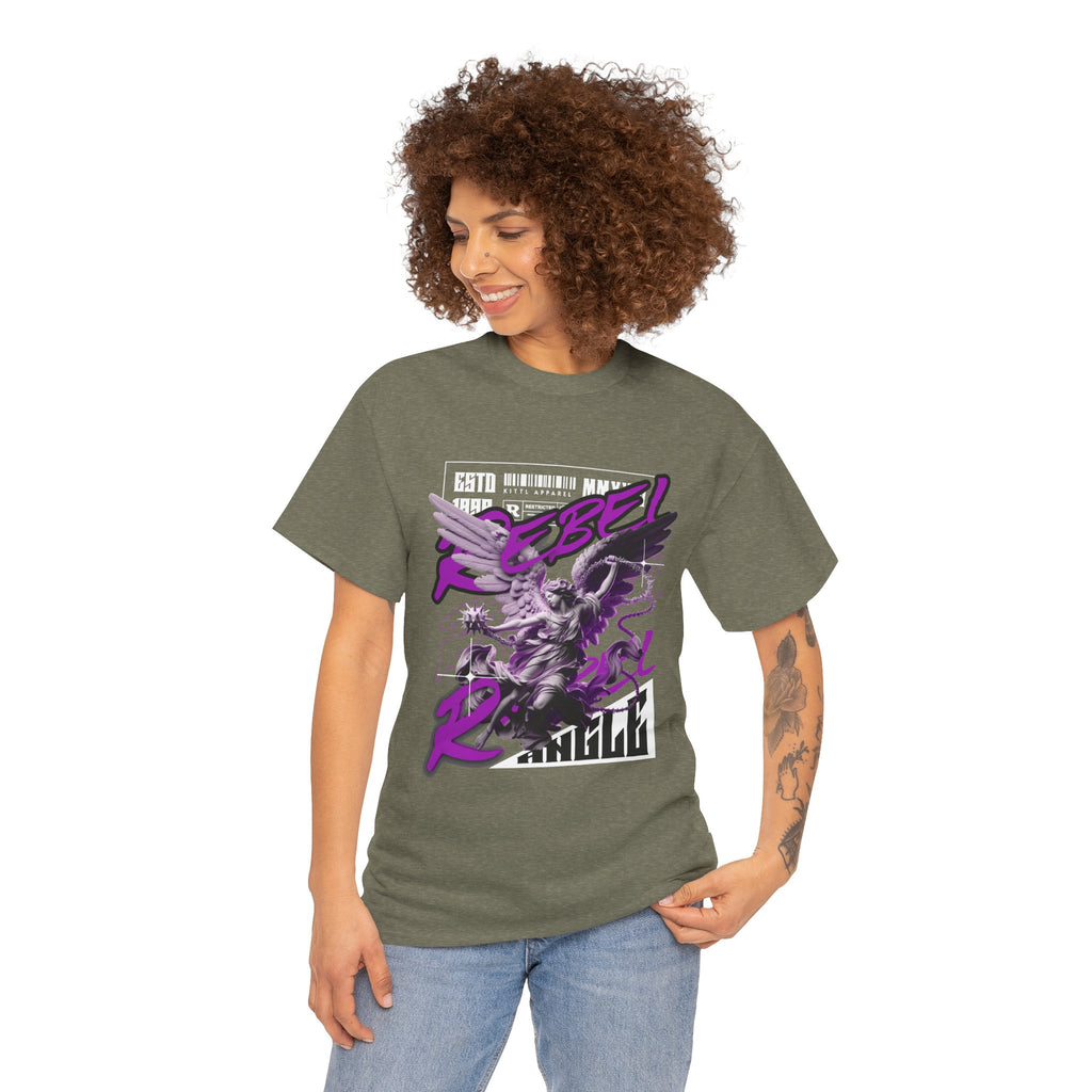 Rebel Spirit Graphic Tee: Unisex Heavy Cotton T-Shirt, Trendy Casual Wear, Gift for Rebels, Music Festival Outfit, Streetwear Style