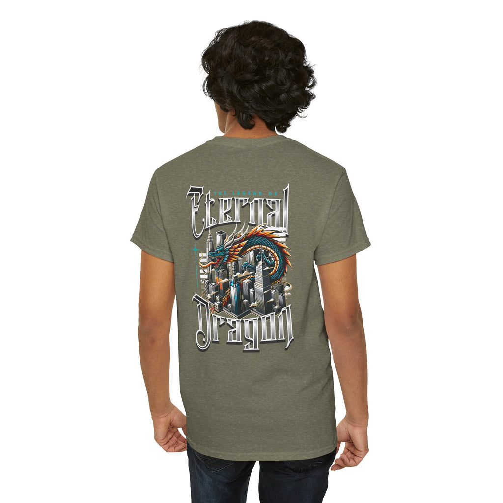 Fierce Dragon Graphic Tee, Unisex Cotton T-Shirt, Casual Streetwear, Fantasy Theme, Gift for Dragon Lovers