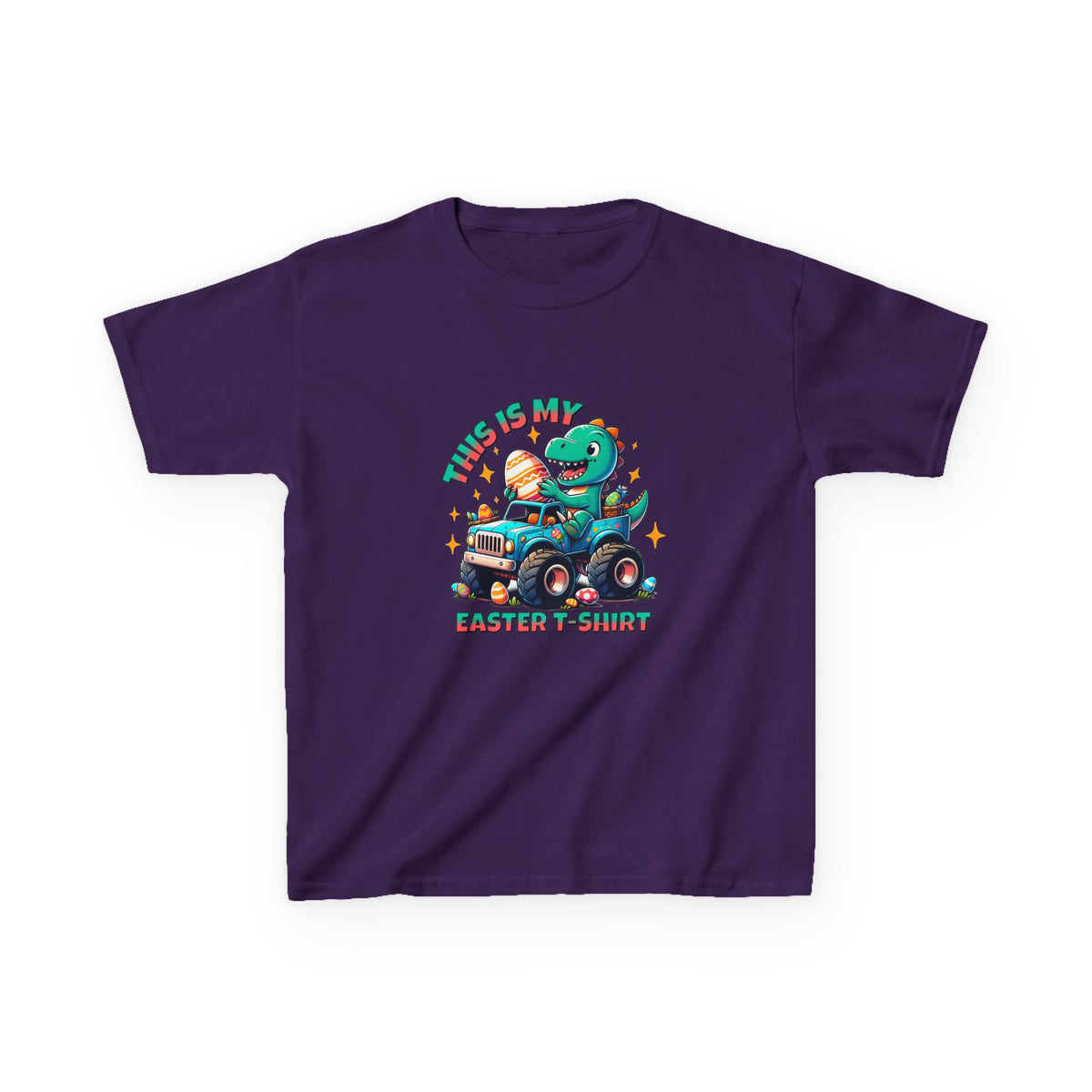 Kids Easter T-Shirt - "This Is My Easter T-Shirt" with Fun Dinosaur Graphic